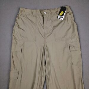 New DKNY Cargo Pants Mens XL Light Fatigue Green Stretch Cotton Hiking Outdoor